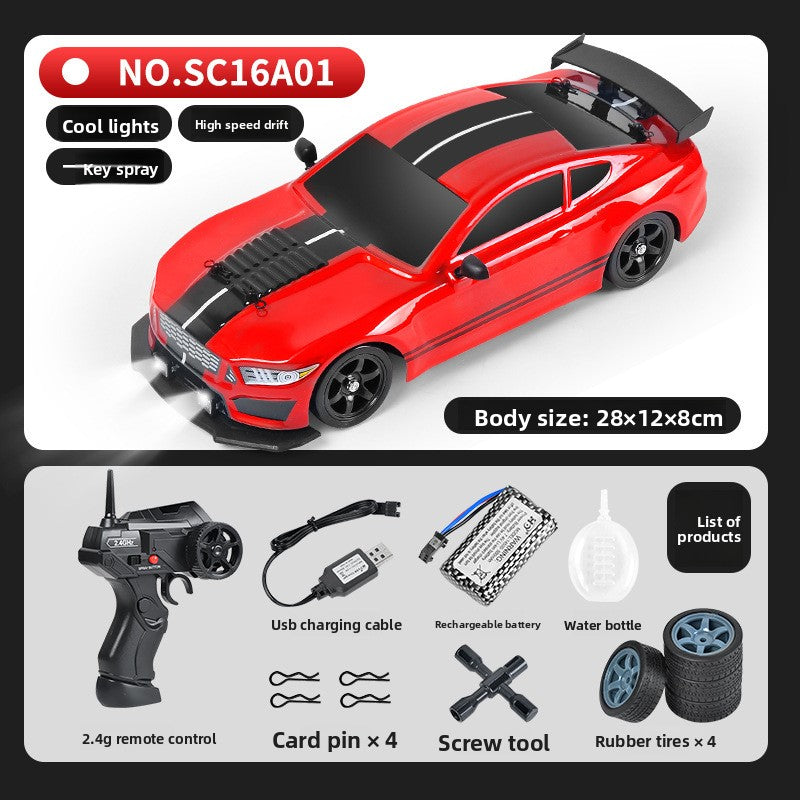 2.4G Four-Wheel Drive Remote Control Drift Car with LED Lights