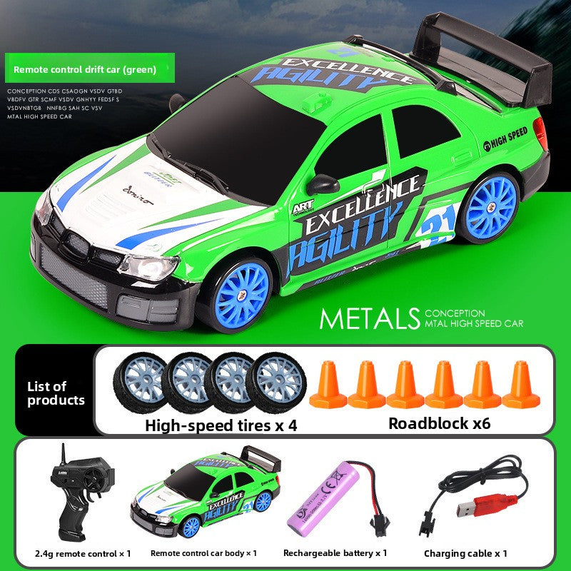 2.4G Four-Wheel Drive Remote Control Drift Car with LED Lights