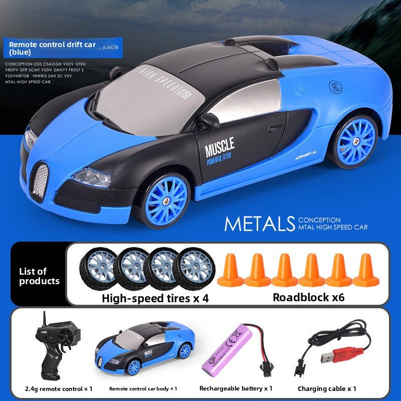 2.4G Four-Wheel Drive Remote Control Drift Car with LED Lights