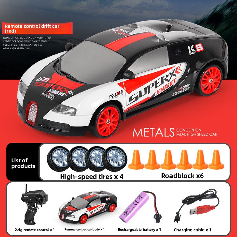 2.4G Four-Wheel Drive Remote Control Drift Car with LED Lights