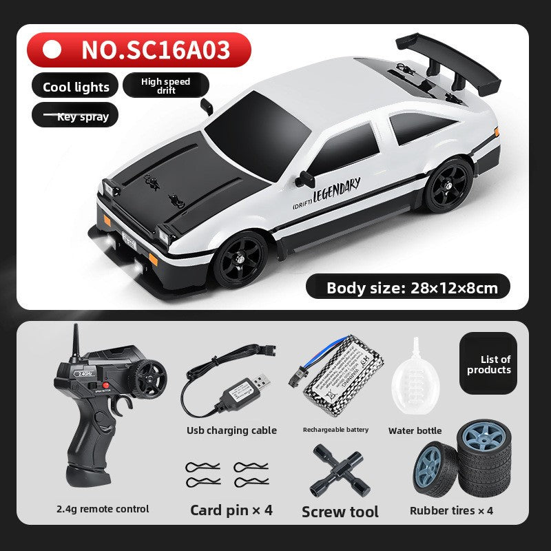 2.4G Four-Wheel Drive Remote Control Drift Car with LED Lights