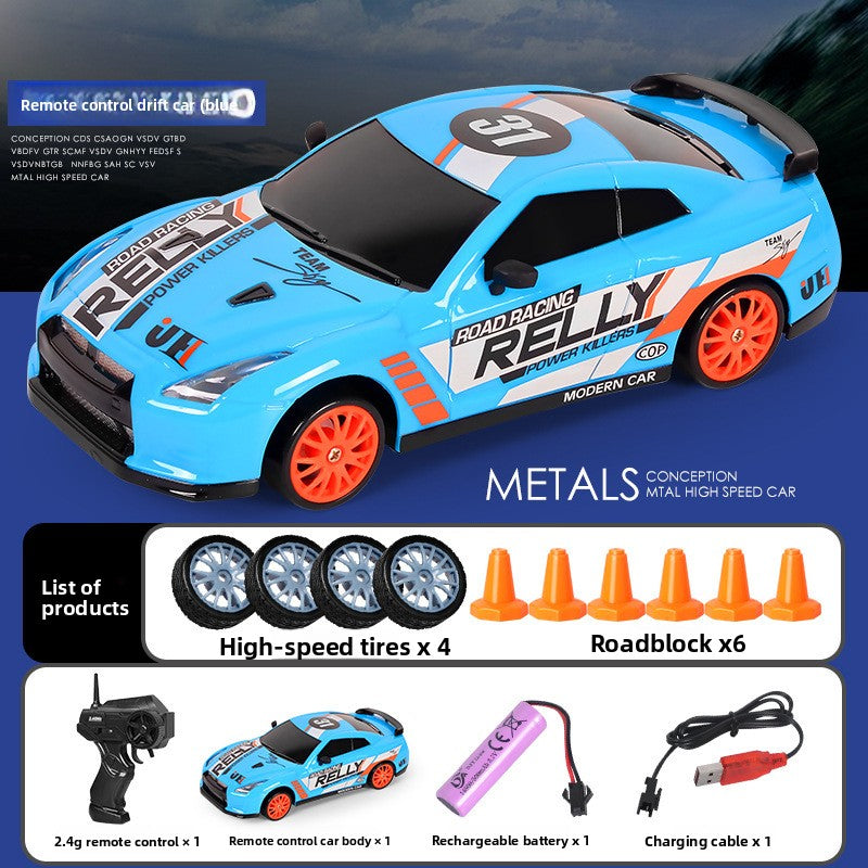 2.4G Four-Wheel Drive Remote Control Drift Car with LED Lights