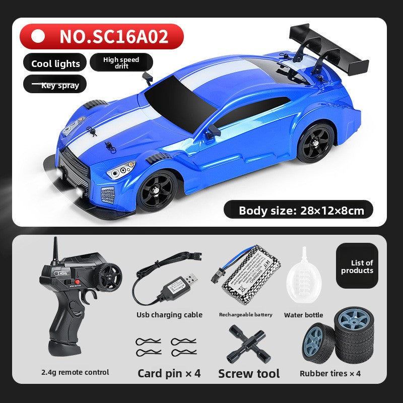 2.4G Four-Wheel Drive Remote Control Drift Car with LED Lights