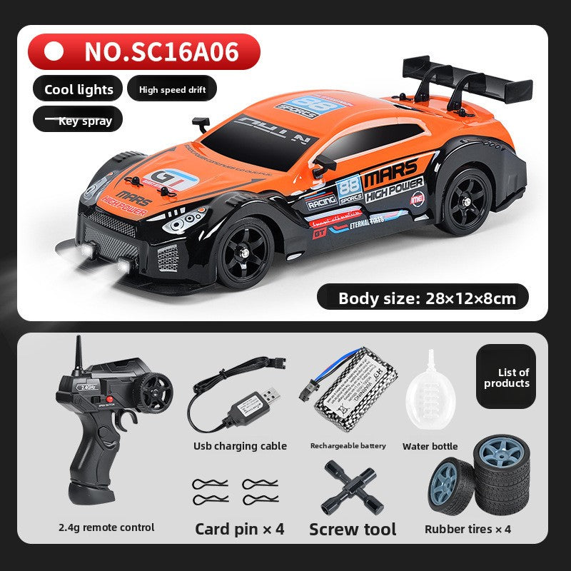 2.4G Four-Wheel Drive Remote Control Drift Car with LED Lights